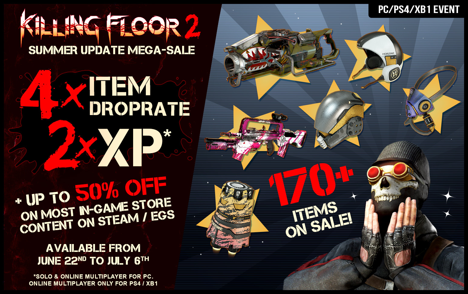 Killing Floor 2 Double XP And Quadruple Drops Are Here!